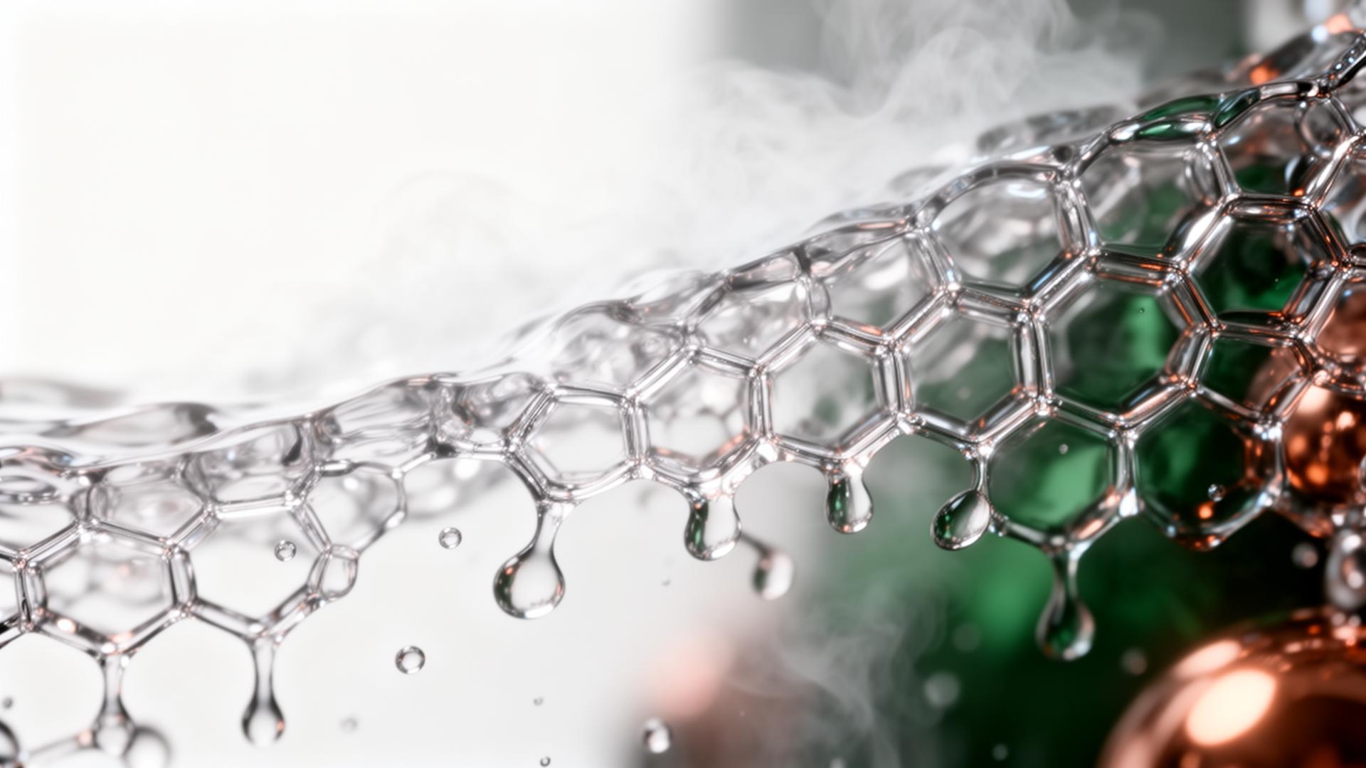 Restructured water in cinematic motion